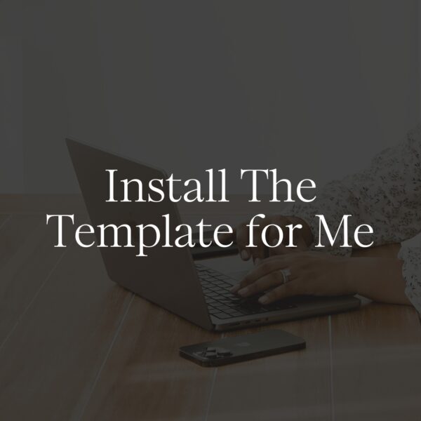 Install The Template For Me