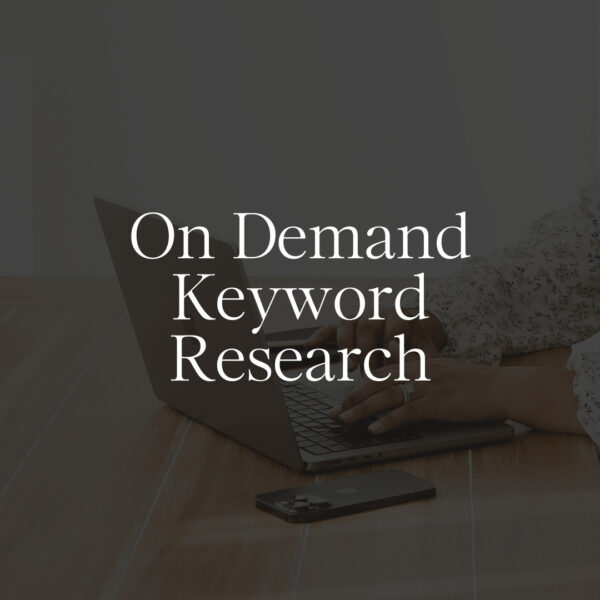 On Demand - Keyword Research